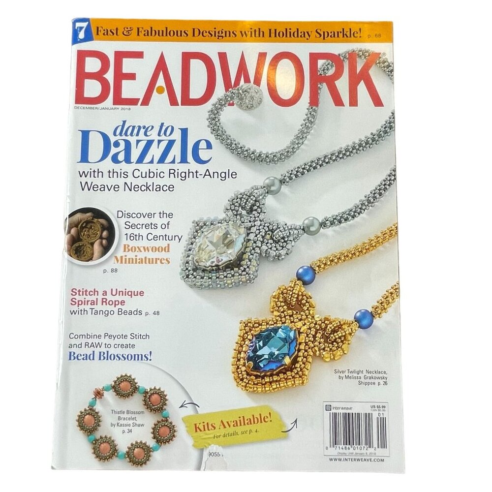 Beadwork Magazine Jewelry Crafting Book u Dec 2017 Jan 2018 Vol 21 No 1